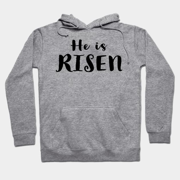 He Is Risen Cool Inspirational Easter Christian Hoodie by Happy - Design